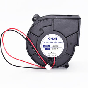 7530 DC 12V พัดลมบอลคู่เป่าพัดลมระบายความร้อนเรเดียลแขนไฮดรอลิกพัดลมคูลเลอร์หม้อน้ํา - Product Image 1