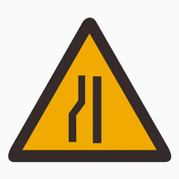 Panneau de signalisation routière réfléchissant à haute visibilité en aluminium, motif triangulaire jaune et noir, imprimé UV, taille personnalisable