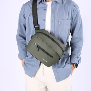 Bolso Bandolera de Nylon para Hombre, Pequeño, Impermeable, con Cierre de Cremallera, para Uso Diario, con Decoración de Logotipo - Product Image 5