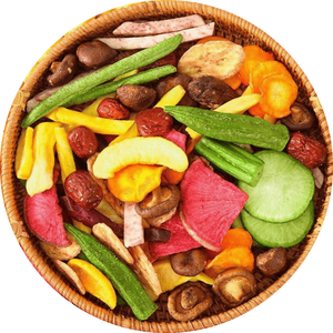 सूखे मिश्रित फल और सब्जी क्रिस्पी स्वस्थ स्नैक्स चीनी विशेष फल और सब्जी स्नैक्स - Product Image 1