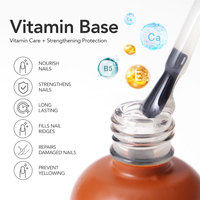 Badaga OEM Personnalisé 15ml Gel de Base et Top Coat à la Vitamine Marque Privée Vernis à Ongles Gel UV de Base