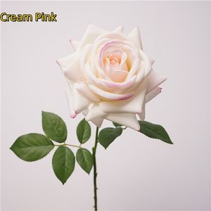 Flores artificiales de alta calidad con textura que retiene la humedad, ramo de rosas turcas de un solo tallo para decoración del hogar. - Product Image 6