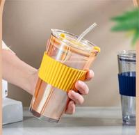 Gobelets en verre avec paille logo sublimation personnalisée gobelet froid bière glacée café thé eau