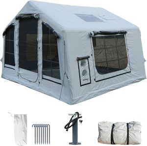 Tente de <span class=keywords><strong>camping</strong></span> gonflable de luxe <span class=keywords><strong>8</strong></span> places, 3-<span class=keywords><strong>8</strong></span> <span class=keywords><strong>personnes</strong></span>, 4 saisons, résistante aux UV, imperméable, coupe-vent, installation rapide, tente familiale avec port pour cheminée - Product Image 2