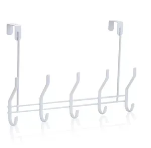 Stainless steel heavy duty door hanger on door hook, coat, robe, hat, clothes, towel rack