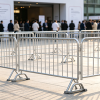 Barrière de sécurité en aluminium pour concerts, barricade de contrôle de foule pour scène de festival de musique