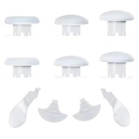 Capuchons de manettes en plastique de remplacement pour manette PS5 Elite et ensemble de 10 capuchons de touches
