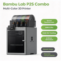 Printer 3D Desktop FDM Multi Warna Kecepatan Tinggi Auto Leveling Wifi Volume Cetak Besar Bambu Lab P2S Combo untuk Hobi Rumah dan Pendidikan