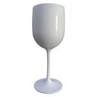 Logo personnalisé Flûte à vin en acrylique blanc Gobelets à vin en plastique Flûtes à champagne en acrylique coloré