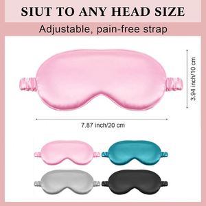 Masque de sommeil en soie respirant à double face en satin, avec bande élastique, nouveau design, logo personnalisé, pour les voyages - Product Image 4