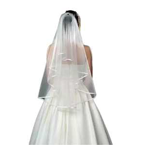 Nouveau voile de mariée blanc à plusieurs couches, style coréen court, en gaze unie, pour studio photo de mariage - Product Image 1