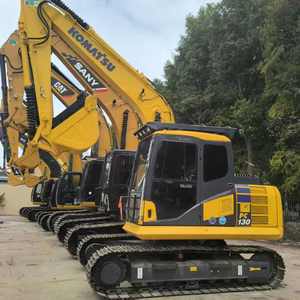 Excavatrice sur chenilles Komatsu Pc130, jaune, hydraulique, 13 tonnes - Product Image 1