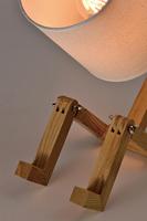 Lampe de bureau robot en bois avec abat-jour en tissu réglable, design créatif du fabricant, pour la décoration intérieure, l'étude et la lecture