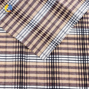 Offre Spéciale moderne tissu à carreaux uni Polyester coton mélangé Plaid rayure Jacquard tissu bleu vichy matériel pour les chemises pour hommes - Product Image 4