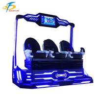 Simulateur de montagnes russes VR intérieur/extérieur pour parc d'attractions, 3 places, cinéma 9D VR, chaise de réalité virtuelle en plastique