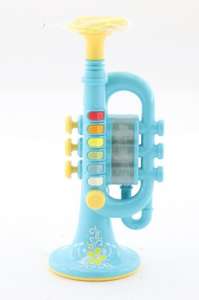 ทรัมเป็ตของเล่นดนตรีสำหรับเด็ก: เครื่องมือจำลองพร้อมดนตรีและไฟ-สีแดงบีโกเนีย - Product Image 2