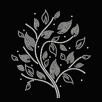 Transfert thermique personnalisé avec motif d'arbre en strass pour t-shirts