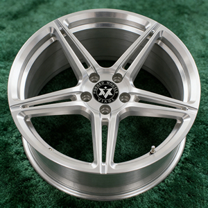 Nouvelles jantes en alliage forgé monobloc à 5 branches concaves Viaol, finition argentée, 18-22 pouces, pour M3/GTR/Chevrolet Corvette - Product Image 1