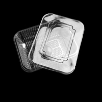 Conteneurs d'emballage alimentaire rectangulaires en plastique PET de qualité alimentaire, vente en gros d'usine, pour pain, gâteaux, sushis, salades, aliments frais
