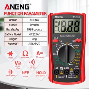 Multimètre numérique automatique AC-DC de poche professionnel ANENG DM850 avec 1999 fonctions de comptage, garantie 1 an, IP65 - Product Image 3