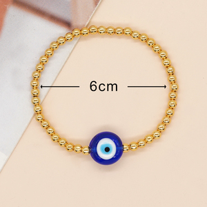 Go2boho Turkish Charm Big Evil Eye Beaded bracciale donna Pulsera Jewelry Fashion Handmade Boho Fine Gold Plated Beads bracciali - Product Image 6