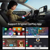 MOOKAKA 2025 nuevo Mini Radio de coche adaptador de cargador de coche inalámbrico 2 en 1 inalámbrico CarPlay USB Dongle Plug and Play