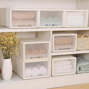 Household Multifunction Plastic Underwear Dresser Clothes Storage Drawer Organizer Stackable Cabinet Wardrobes Storage Box