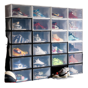 लैविनिया पारदर्शी एक्रिलिक जूता बॉक्स स्पष्ट ड्रॉप फ्रंट जूता भंडारण बिन चुंबकीय दराज इंजेक्शन पी. पी. - Product Image 2