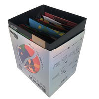 Boîte à café classique holographique personnalisée avec laminage brillant, revêtement UV et gaufrage, emballage en papier recyclable de style dossier