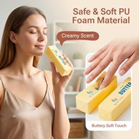 Jouets Squishy en forme de beurre, Squishies à remontée lente pour soulager le stress, Jouets sensoriels doux en PU parfumés à la crème pour enfants et adultes