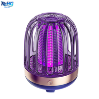 Piège à insectes LED UV anti-moustiques, lampe tue-insectes IP65, lumière bleue écologique à intensité variable, batterie incluse pour le camping