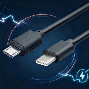 0,3 m USB <span class=keywords><strong>tipo</strong></span> C macho <span class=keywords><strong>Micro</strong></span> <span class=keywords><strong>B</strong></span> 2,0 macho corto OTG <span class=keywords><strong>cargador</strong></span> de datos para teléfonos móviles Android cobre puro PVC impresora USB Compatible - Product Image 2