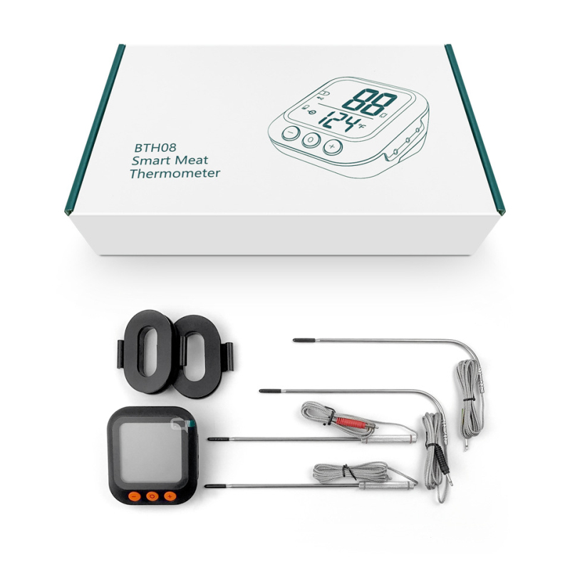 HIMOJO Tuya Wifi Smart BBQ Barbecue Grill Meat Thermometer Smart Life APP Probe Type Water Temperature Measurement