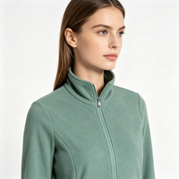 Veste d'hiver personnalisée pour femme à col montant et fermeture éclair, coupe régulière, respirante, avec logo, coupe-vent, chaude, décontractée et tendance