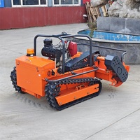 Tondeuse robot à chenilles télécommandée de qualité industrielle avec moteur diesel, broyeur de herbe pour l'agriculture, les vergers et les terres agricoles