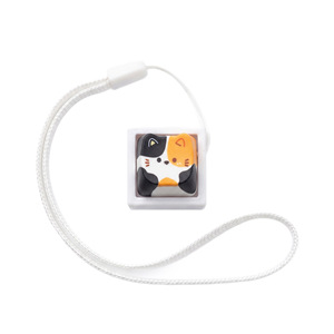 Llavero de moda personalizado con diseño de gato Kawaii, llavero Fidget de 1/2/3/4 ranuras, llavero de descompresión portátil con mini teclado mecánico - Product Image 5