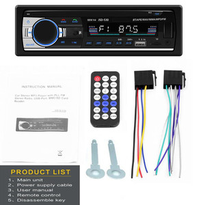 Lecteur <span class=keywords><strong>MP3</strong></span> de voiture JSR-530L avec Bluetooth, lecteur de clé USB et fente pour carte, appels mains libres transfrontaliers, radio - Product Image 1