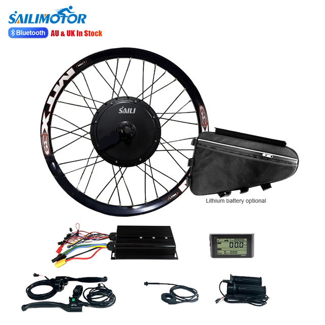 Sailimotor MTX Rim LCD Display 48v 1500W E Bike Conversion Kit 3000w 72v E-bike Kit AU UK Warehouse Triangle Battery Optional