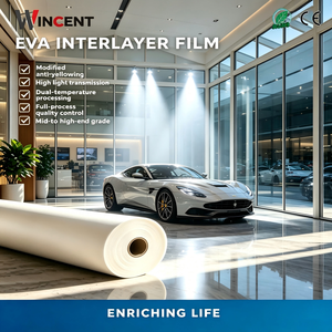 Película Intermedia Extruida de EVA Transparente <span class=keywords><strong>WINCENT</strong></span> de 0.25mm, 0.38mm, 0.5mm, 0.76mm, Alta Transmitancia de Luz, Antiamarilleo Modificado, para Villas - Product Image 1