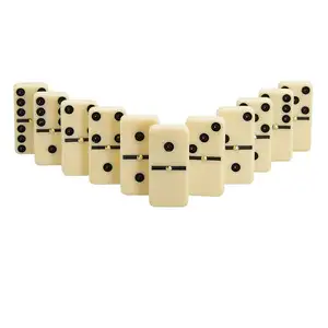 Wholesale Cheap Custom Colored Box Double 6 Plastic Domino Blocks Game