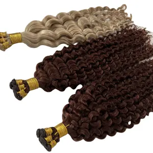 Wholesale Genius Weft Can Be Cut Full Cuticle Aligned Russian Hair Extensions Genius Weft Hair Extensions