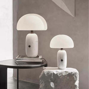 Lámpara de mesa de cristal E27 con interruptor LED, diseño sencillo, decoración para dormitorio y sala de estar - Product Image 3