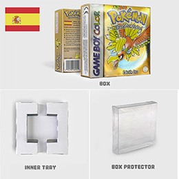 Boîte de jeu avec finition holographique métallique en or, argent, bleu, rouge, jaune, vert pour Gbc, version USA EUR NOE FRA ESP ITA - Product Image 6