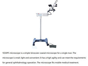 Microscope d'opération <span class=keywords><strong>ophtalmique</strong></span> Microscope ORL YZ20P5 avec éclairage de source de lumière froide coaxiale pour le fonctionnement de la chirurgie oculaire - Product Image 2