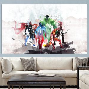 Mural Decorativo para Habitación Infantil, Póster de Anime, <span class=keywords><strong>Acuarela</strong></span>, Lienzo Retro, Arte de Pared, Pintura de Cómics - Product Image 2