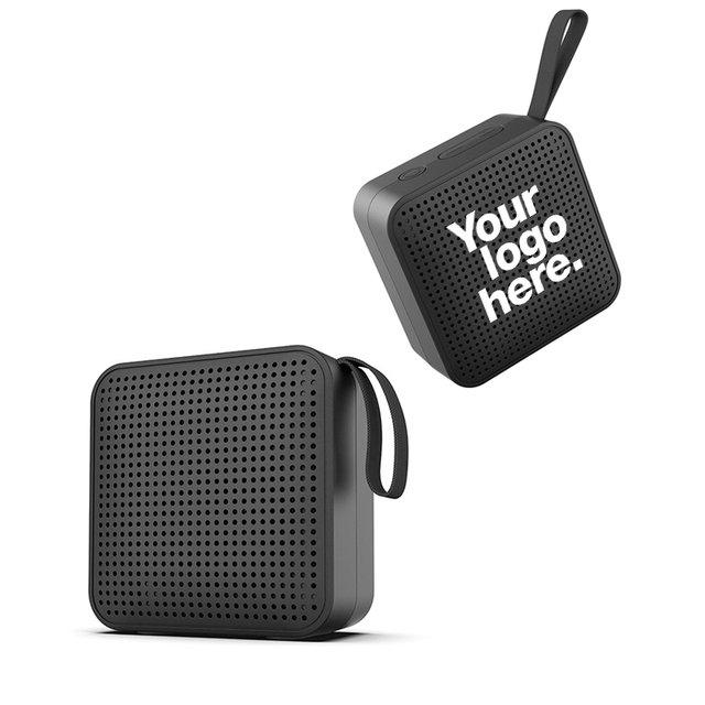 Custom Logo Mini Portable Wireless Speaker with Carry Strap for Promotional Gift