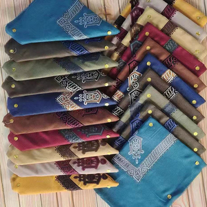 Pañuelo Oman <span class=keywords><strong>Amama</strong></span> Truml Shemagh Yemen con Bordado para Hombres Musulmanes, Hijab Islámico, 50x50 Pulgadas, Colores Variados - Product Image 5