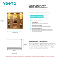 Sauna électrique moderne en cèdre canadien YEETE, grande capacité, 3-4 personnes, écologique, sûr, centre de bien-être, spa à domicile