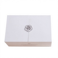 Boîte cadeau magnétique haut de gamme à double porte, boîte d'emballage pour bonbons Camellia, boîte cadeau cosmétique pour présentation