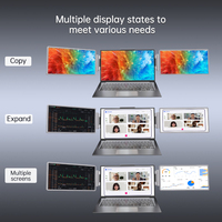 Moniteur portable Bolinia à trois écrans IPS LCD USB-C 14 pouces 1080P, extension d'écran double pour ordinateur portable, série professionnelle rétroéclairée par LED